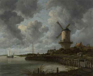 O moinho de vento em Wijk Duurstede, c.1668-70